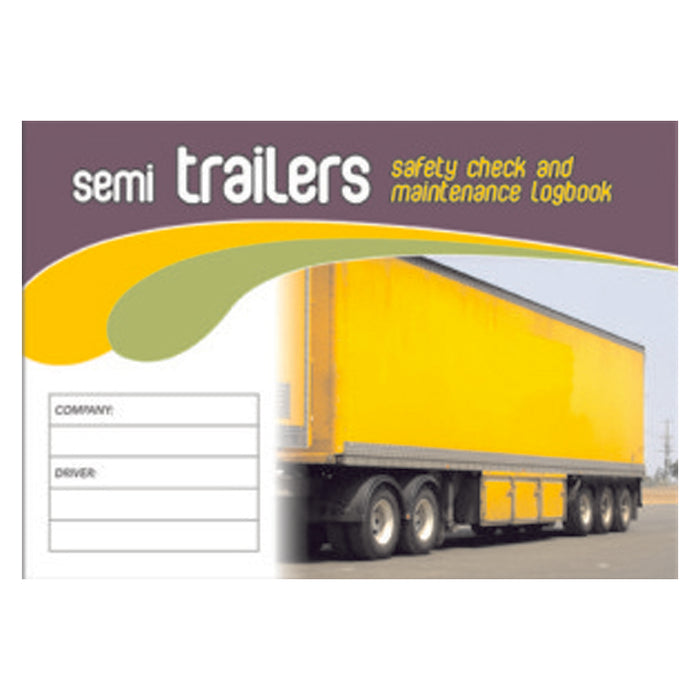 Semi Trailers Safety Check & Maintenance Log Book