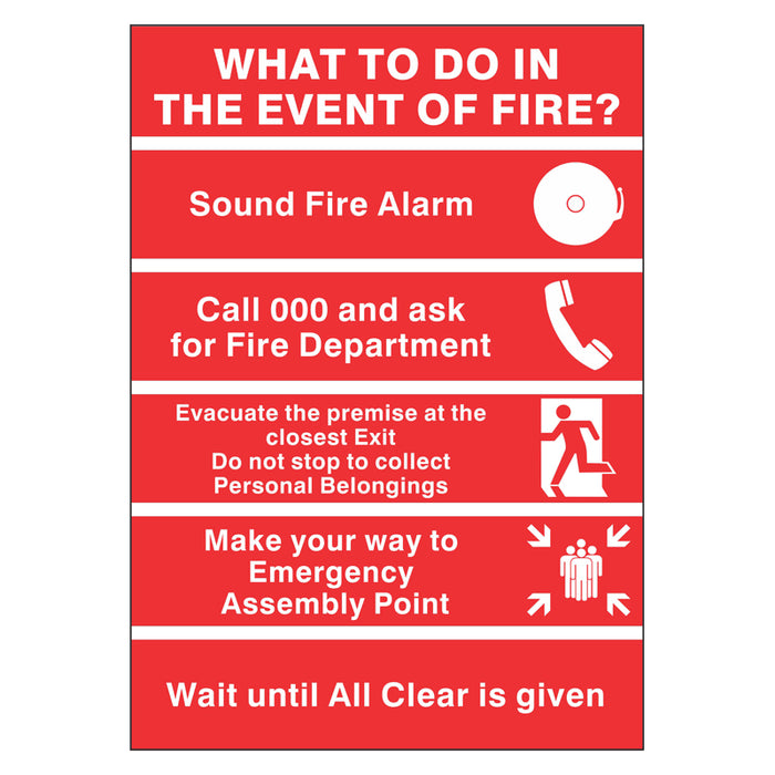 Fire Evacuation Poster