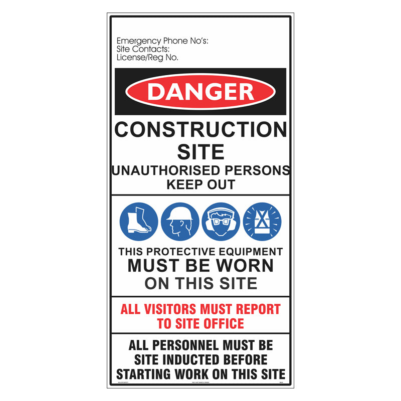 Construction Sign - General Site Information — Safetysigns.com.au