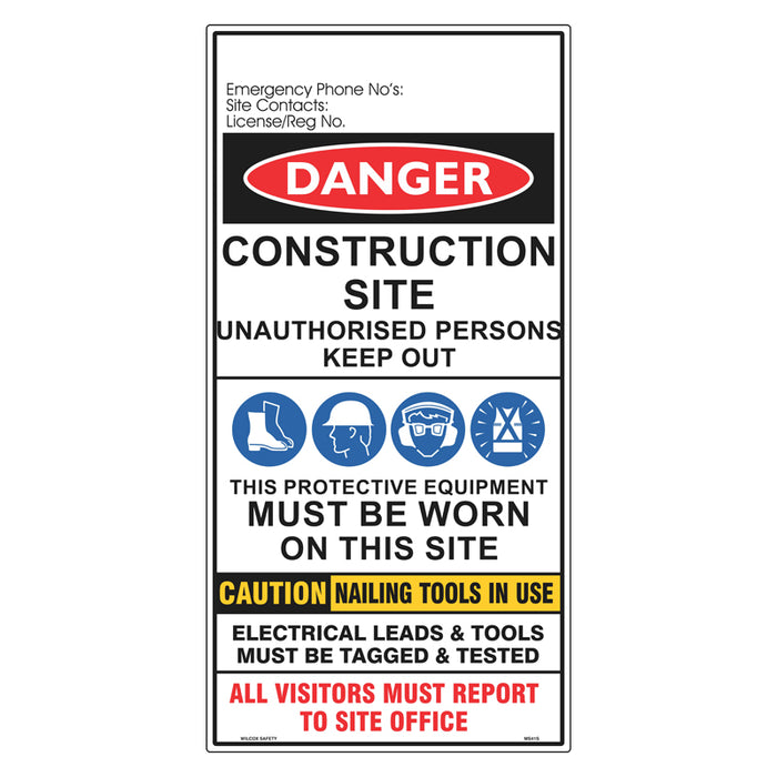 Construction Sign - General Site Information (with Electrics)