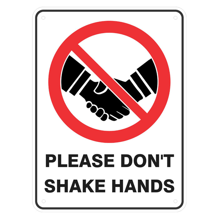 Prohibition Sign - Please Don't Shake Hands