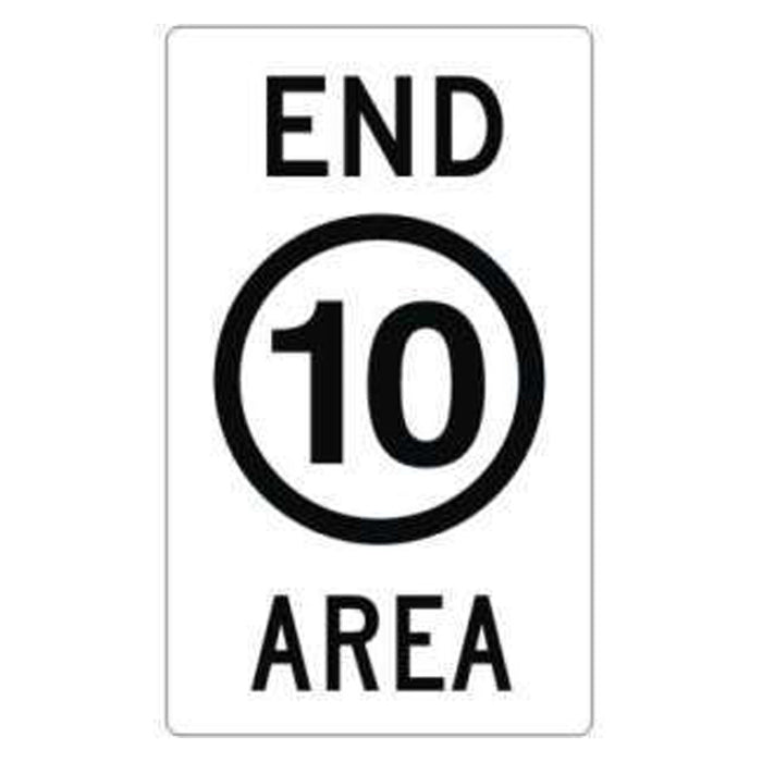 Traffic Sign - End 10 KM Area